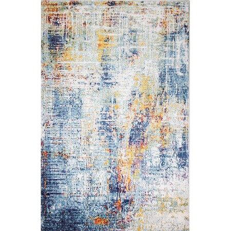 Bashian 5 ft. x 7 ft. 6 in. Everek Collection Transitional Polypropylene Machine Made Area Rug, Multicolor E110-MULTI-5X7.6-5670A